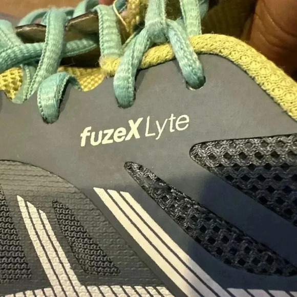 Asics Women’s FuzeX Lyte Athletic Running Shoes Blue/Green/Grey T670N Size 10 - Picture 5 of 5